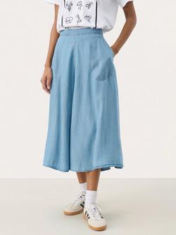 Part Two Pernille A-Line Skirt, Light Blue