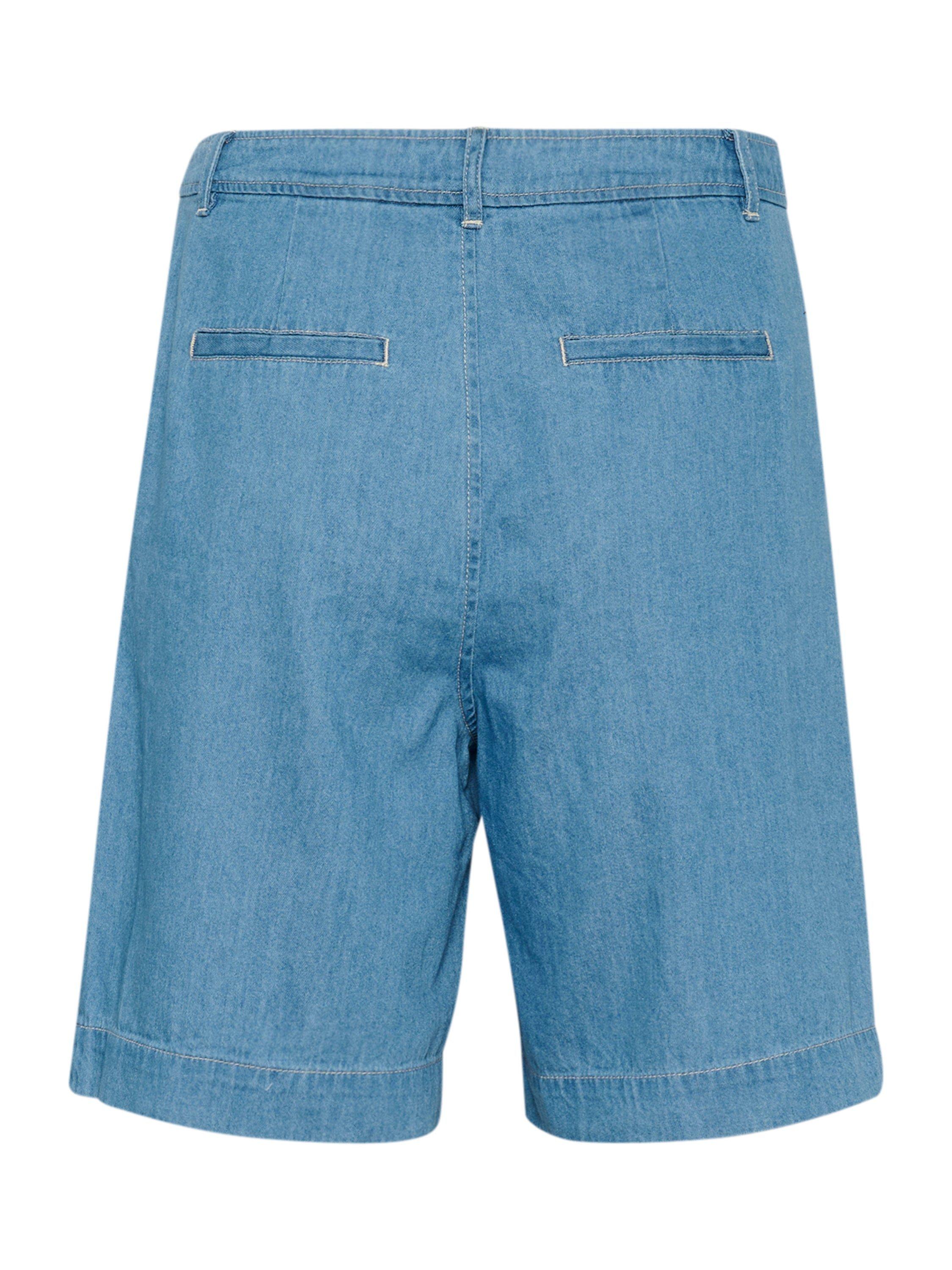 Product image 6 of 6, which shows Part Two Regina Mid Thigh Shorts, Light Blue, 8