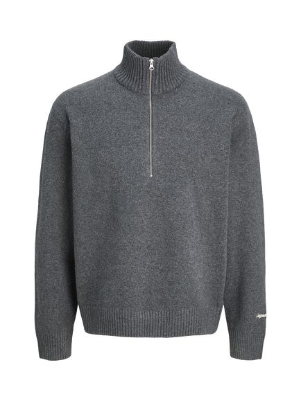 Jack & Jones Kids' Jornorrebro Cotton Blend Jumper, Dark Grey Melange, Dark Grey Melange