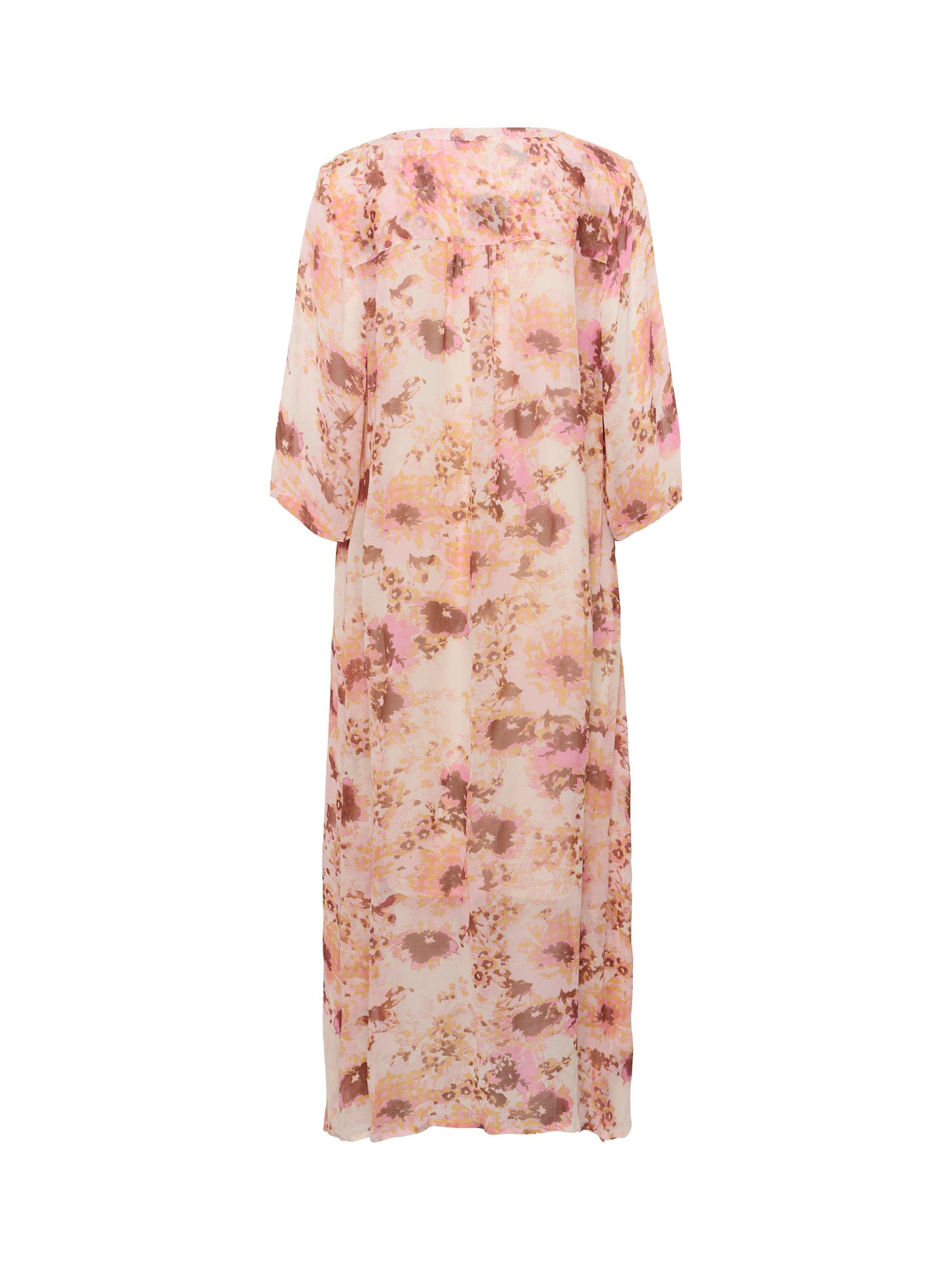 Product image 6 of 6, which shows Part Two Berit Abstract Maxi Dress, Pink, 8