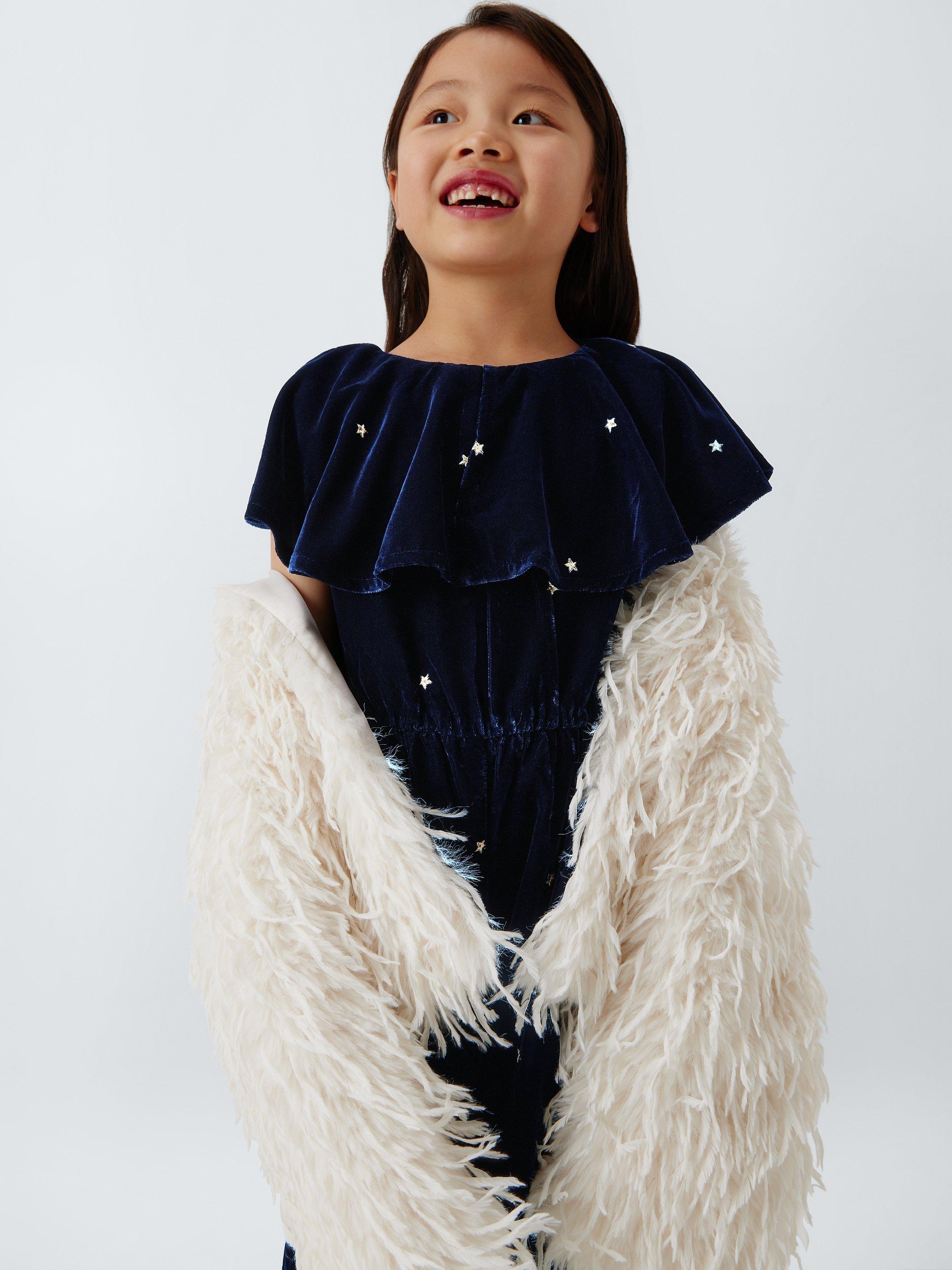Product image 7 of 7, which shows John Lewis Kids' Star Velvet Jumpsuit, Multi, 7 years
