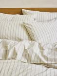 Piglet in Bed Slumber Stripe Washed Cotton Bedding, Mellow Green