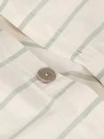 Piglet in Bed Slumber Stripe Washed Cotton Bedding, Mellow Green
