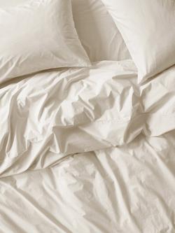 Piglet in Bed Washed Cotton Percale Bedding, Mindful Cream