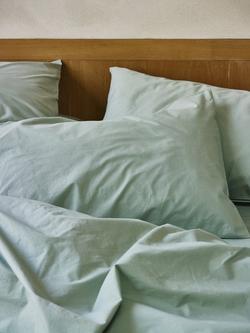 Piglet in Bed Washed Cotton Percale Bedding, Mellow Green