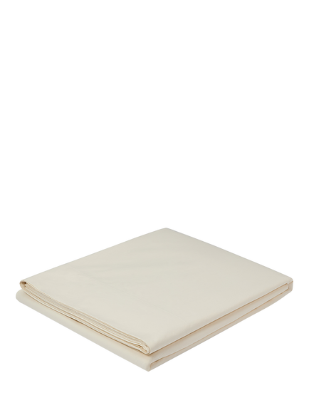 Piglet in Bed Washed Cotton Percale Flat Sheet - view 2, Mindful Cream