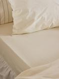 Piglet in Bed Washed Cotton Percale Fitted Sheets, Mindful Cream