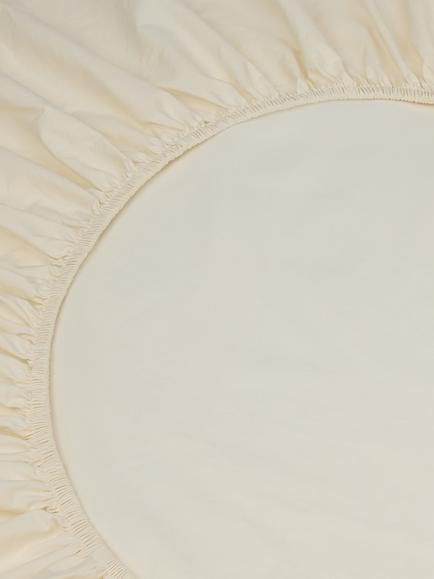 Piglet in Bed Washed Cotton Percale Fitted Sheets - view 2, Mindful Cream