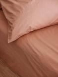 Piglet in Bed Washed Cotton Percale Fitted Sheets, Blush Pink