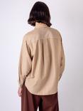 VIVERE Ember Stripe Shirt, Beige/Brown