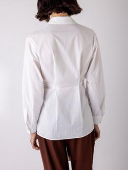 VIVERE Lokia Buttoned Wrap Cotton Shirt - view 2, White