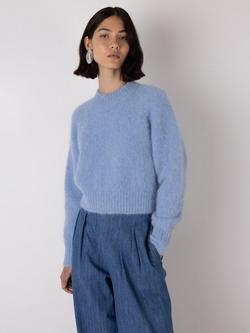 VIVERE Gael Alpaca Blend Jumper, Light Blue, Light Blue