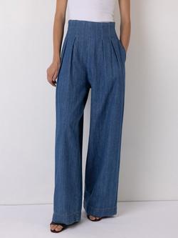 VIVERE Nellie High Rise Straight Leg Denim Jeans, Blue