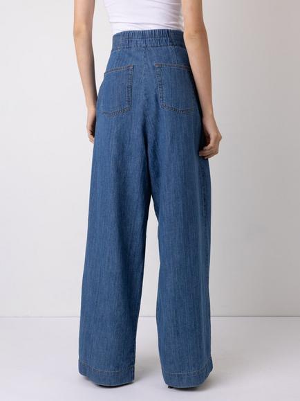 VIVERE Nellie High Rise Straight Leg Denim Jeans - view 2, Blue