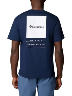 Columbia Barton Springs Graphic T-Shirt, Collegiate Navy - view 2, Collegiate Navy