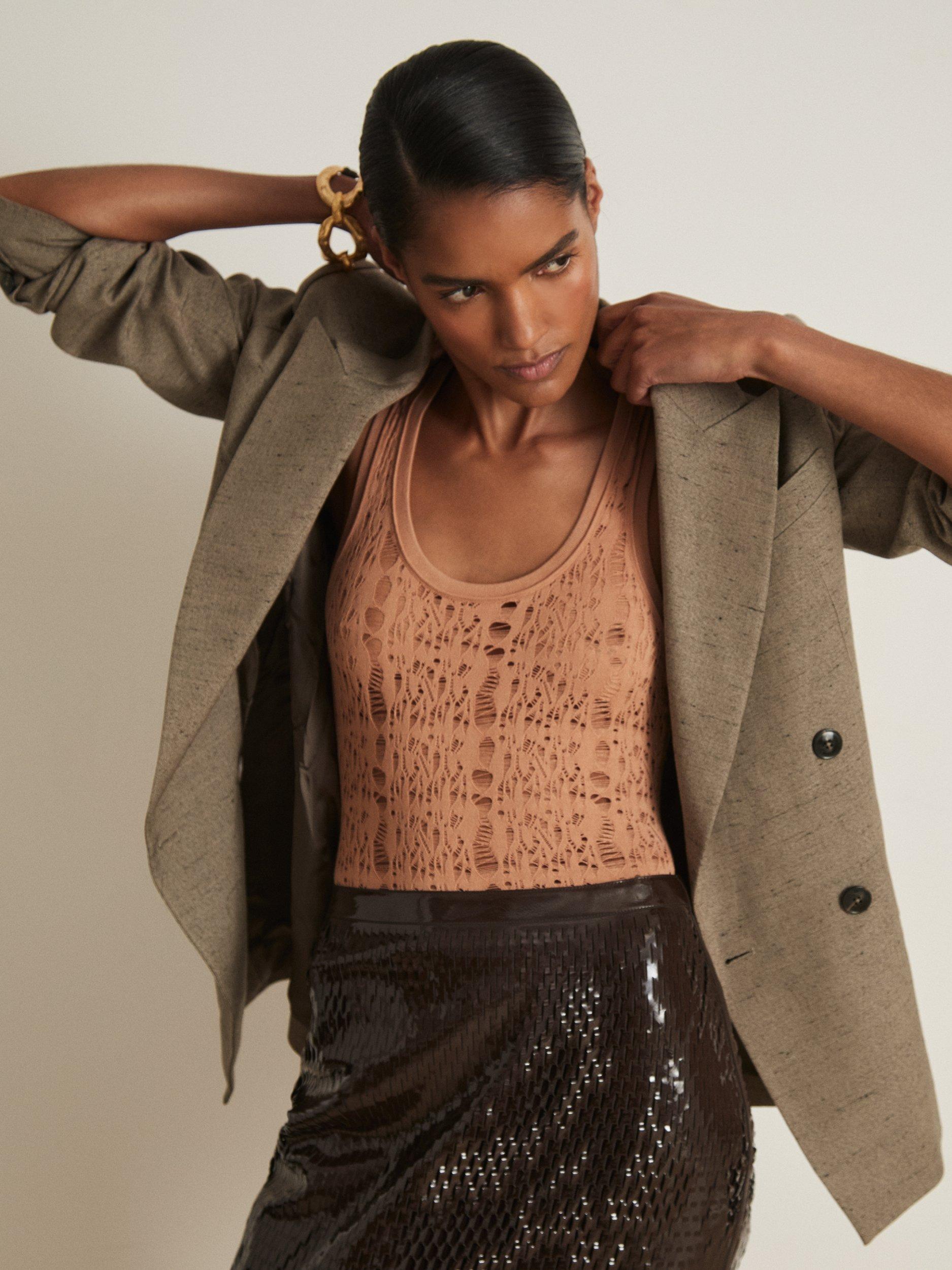 【海外限定】REISSジャケット☆Reiss x Atelier Lina Double-Bre Reiss Atelier Lina Double Breasted Jacket, Grey