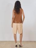 Reiss Atelier Isabelle Coated Vest Top, Tan