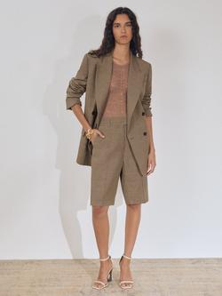 Reiss Atelier Lina Tailored Shorts, Grey, Grey