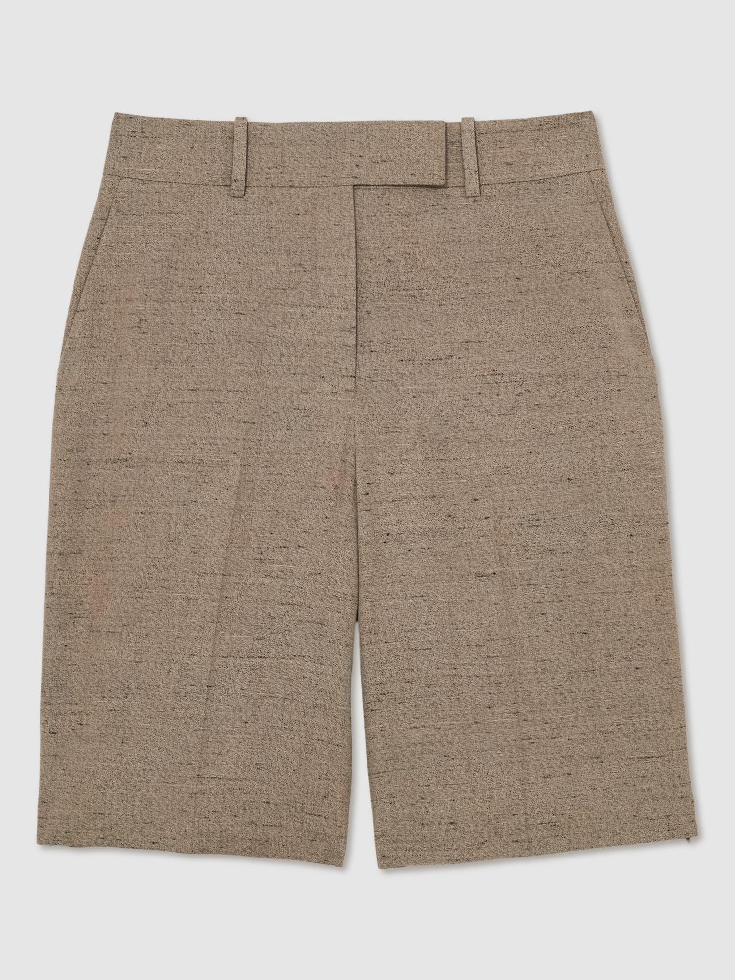 Product image 3 of 5, which shows Reiss Atelier Lina Tailored Shorts, Grey, 8