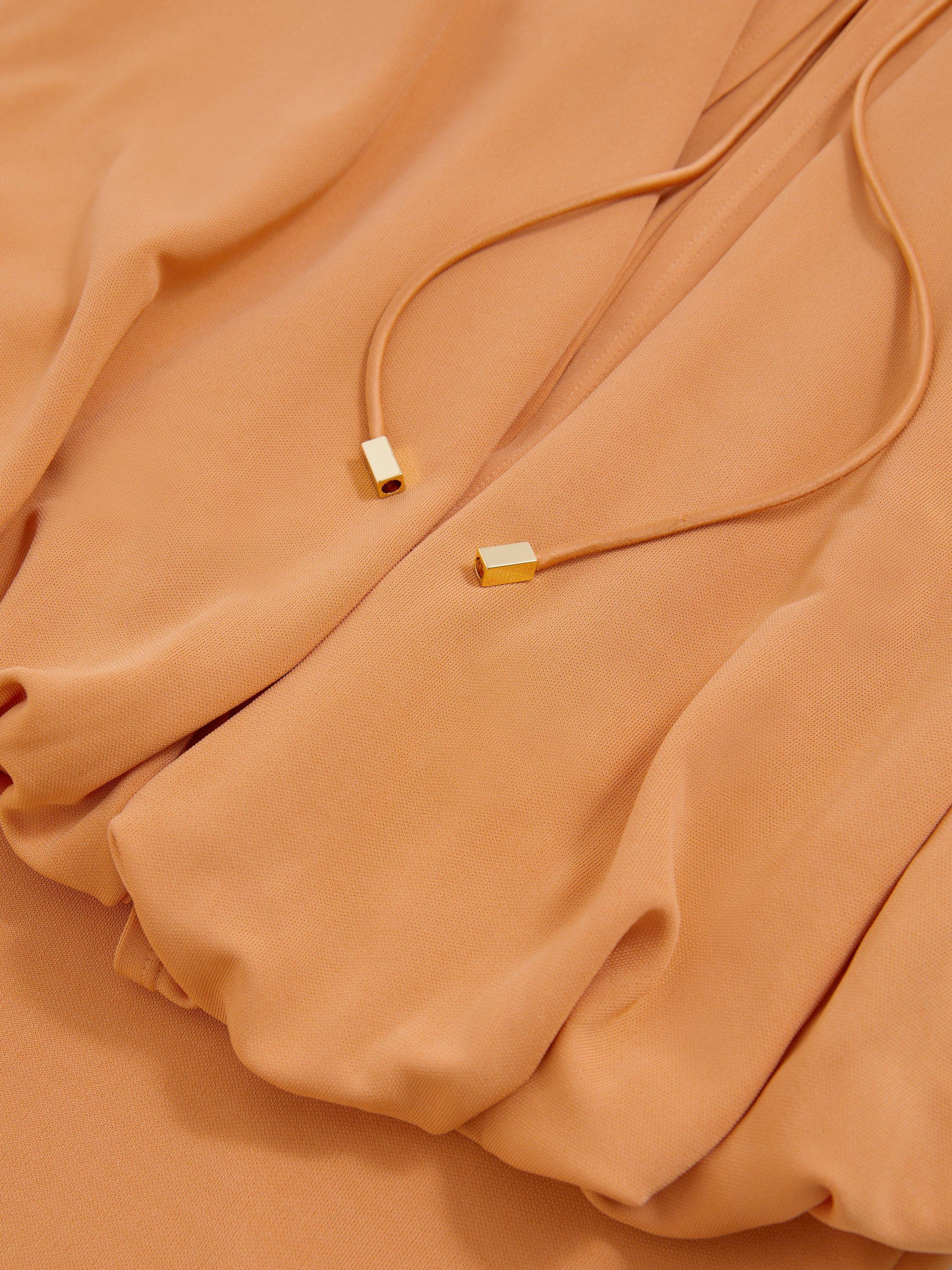 Product image 2 of 5, which shows Reiss Atelier Gabriella Lace Trim Maxi Dress, Orange, 8