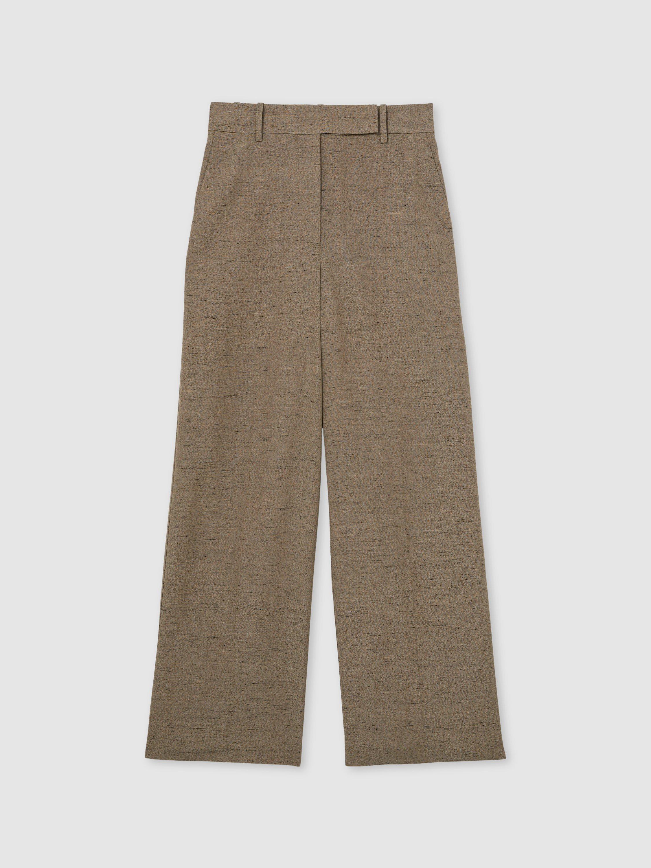 Product image 3 of 5, which shows Reiss Atelier Lina Tailored Trousers, Grey, 6