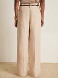 Reiss Atelier Beckett Wide Leg Trousers, Off White