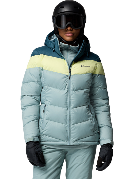 Columbia Women's Abbott Peak Insulated Ski Jacket, Blue/Citron Haze, Blue / Citron Haze