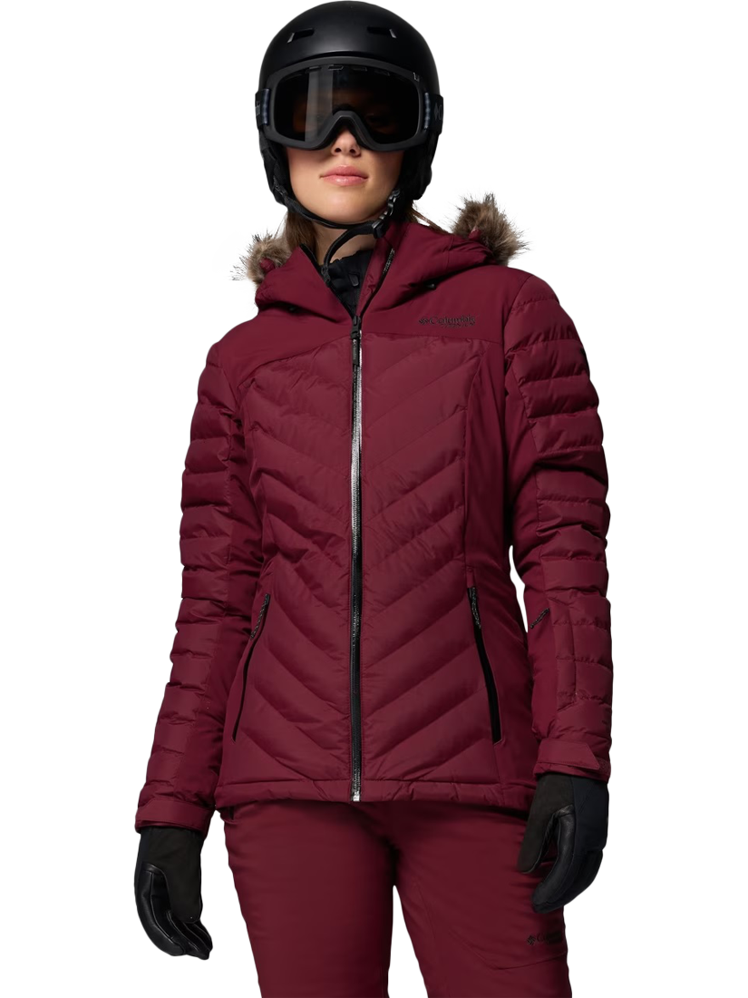Product image 1 of 10, which shows Columbia Bird Mountain Insulated Ski Jacket, Rich Wine, L