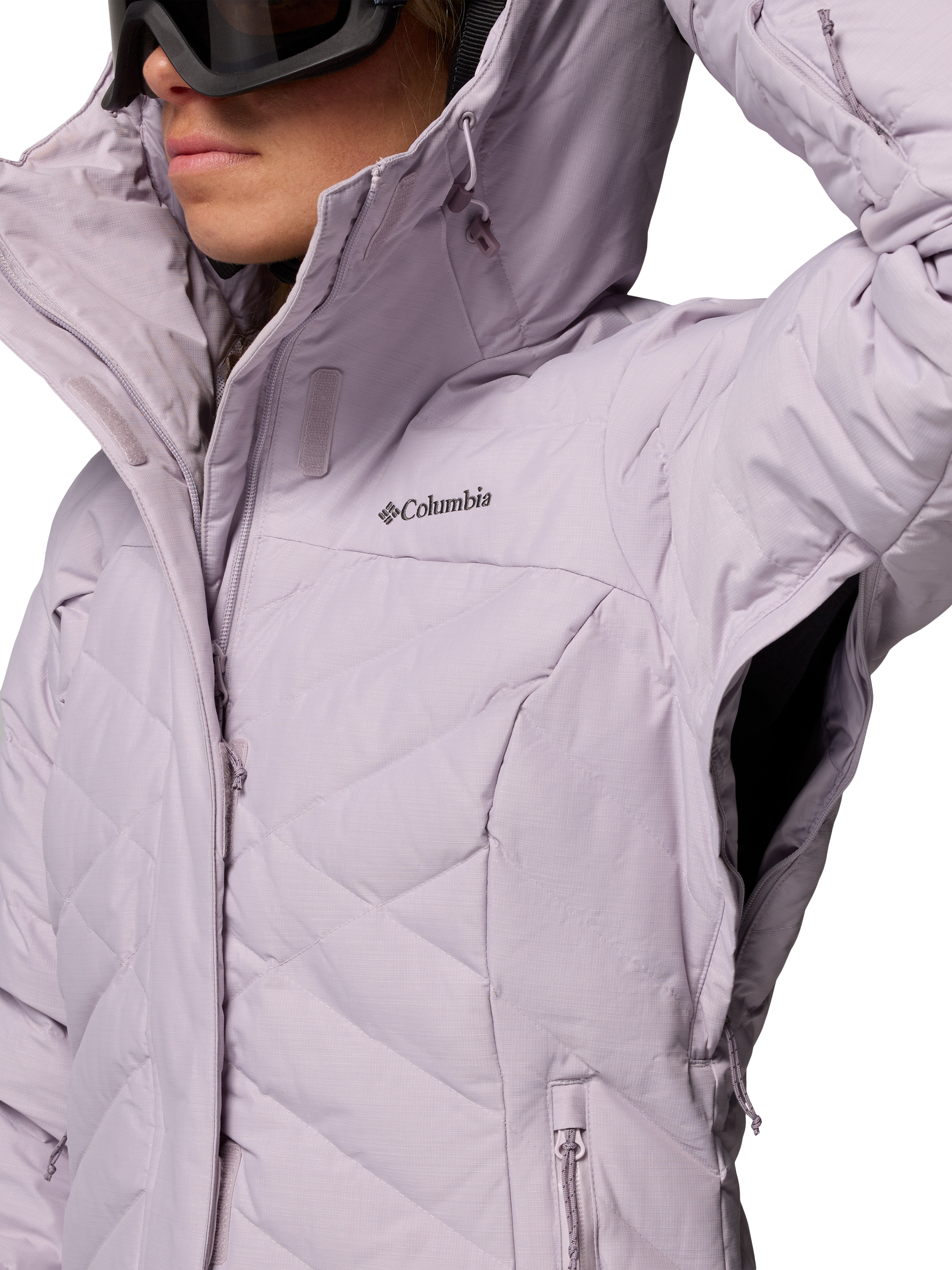 Product image 5 of 11, which shows Columbia Lay Water Repellent Down Ski Jacket, Lavender Pearl, S