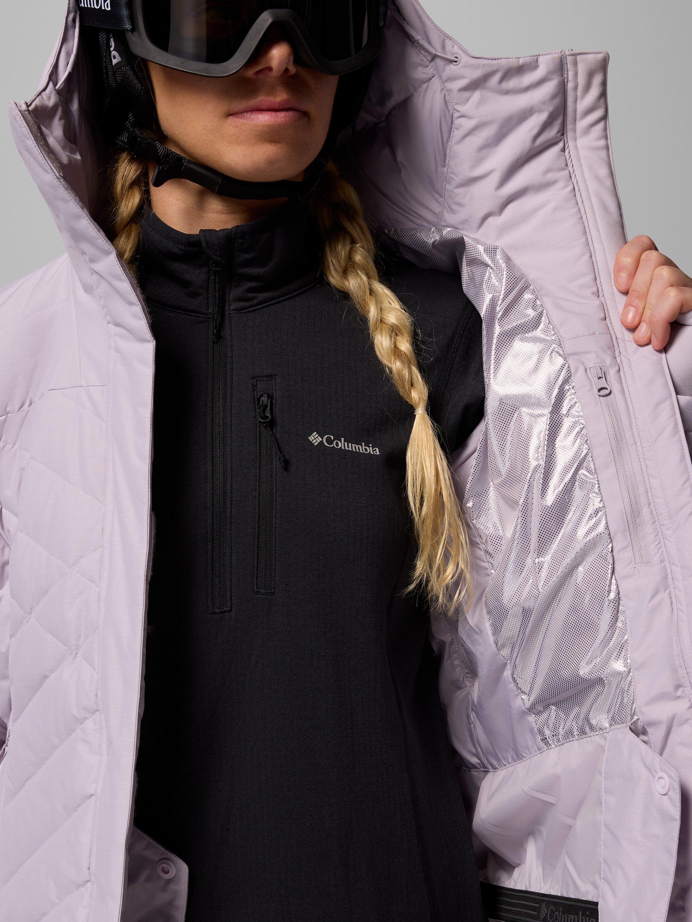 Product image 8 of 11, which shows Columbia Lay Water Repellent Down Ski Jacket, Lavender Pearl, S