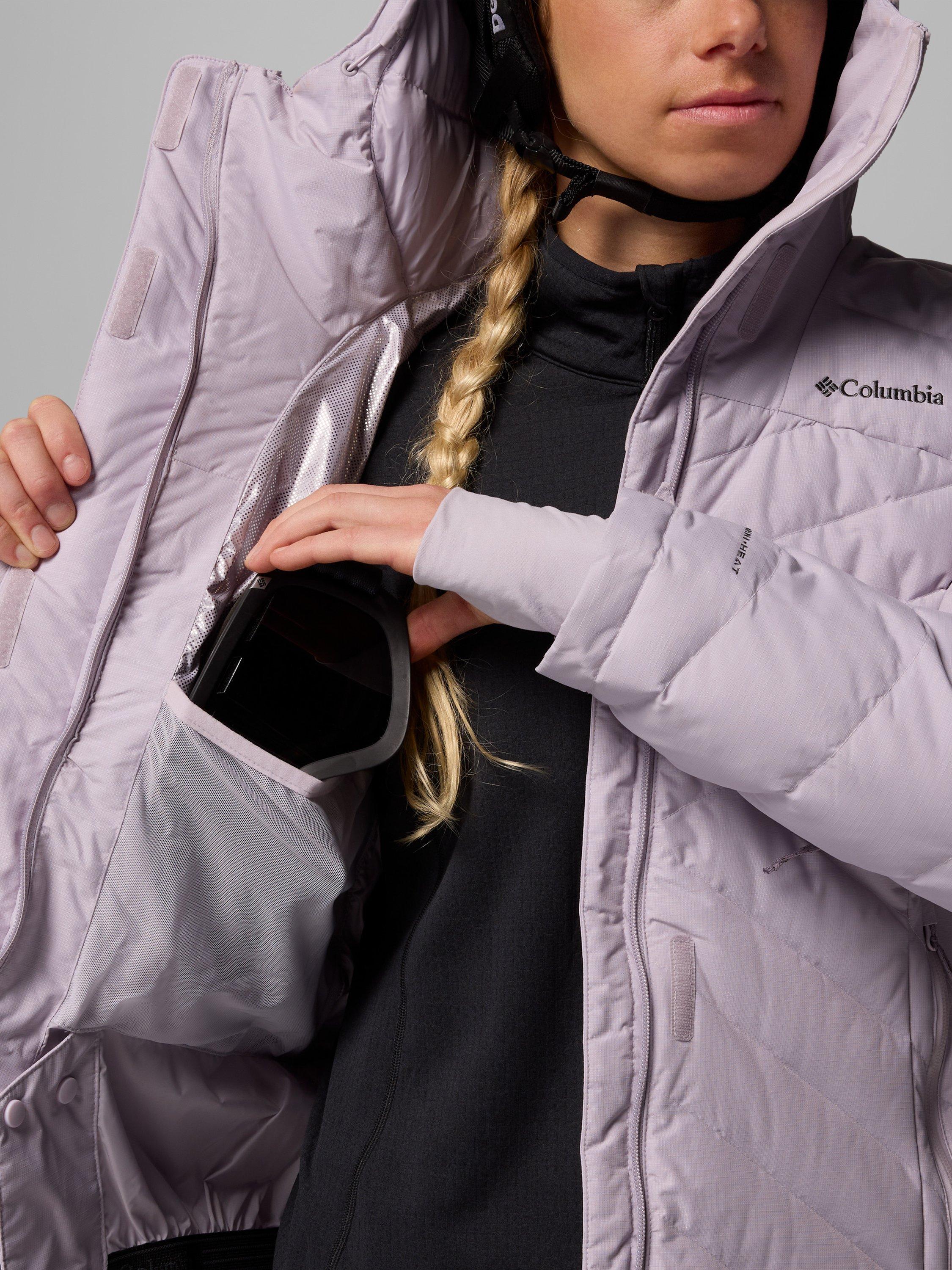 Product image 9 of 11, which shows Columbia Lay Water Repellent Down Ski Jacket, Lavender Pearl, S