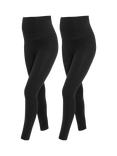 JoJo Maman Bébé Maternity Leggings, Two Pack, Black