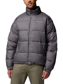 Columbia Men's Pike Lake II Water Repellent Insulated Hooded Puffer Jacket, City Grey, City Grey