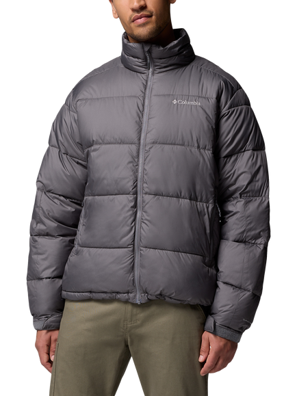 Columbia Men's Pike Lake II Water Repellent Insulated Hooded Puffer Jacket, City Grey, City Grey
