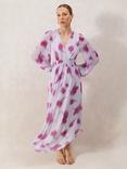 Ro&Zo Anya Blurred Floral Dress, Pink/Multi