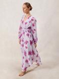 Ro&Zo Anya Blurred Floral Dress, Pink/Multi