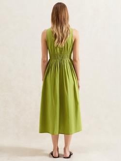 Ro&Zo Keyhole Front Cotton Midi Dress - view 2, Green