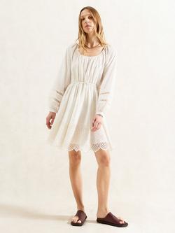 Ro&Zo Broderie Anglaise Smock Dress, White, White