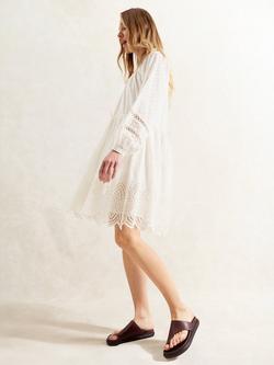 Ro&Zo Broderie Anglaise Smock Dress, White - view 2, White