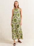 Ro&Zo Mosaic Floral Maxi Dress, Green/Multi