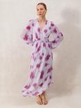 Ro&Zo Petite Anya Blurred Floral Dress, Pink/Multi