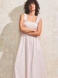 Ro&Zo Petite Linen Blend Sleeveless Striped Maxi Dress, Pink/Multi