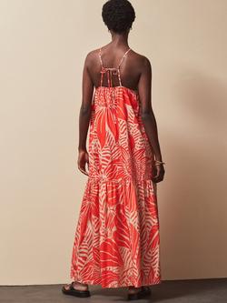 Ro&Zo Petite Floral Halterneck Maxi Dress, Red - view 2, Red