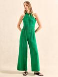 Ro&Zo Shirred Waist Jumpsuit, Green