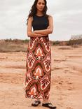 Ro&Zo Tile Print Maxi Skirt, Brown/Multi