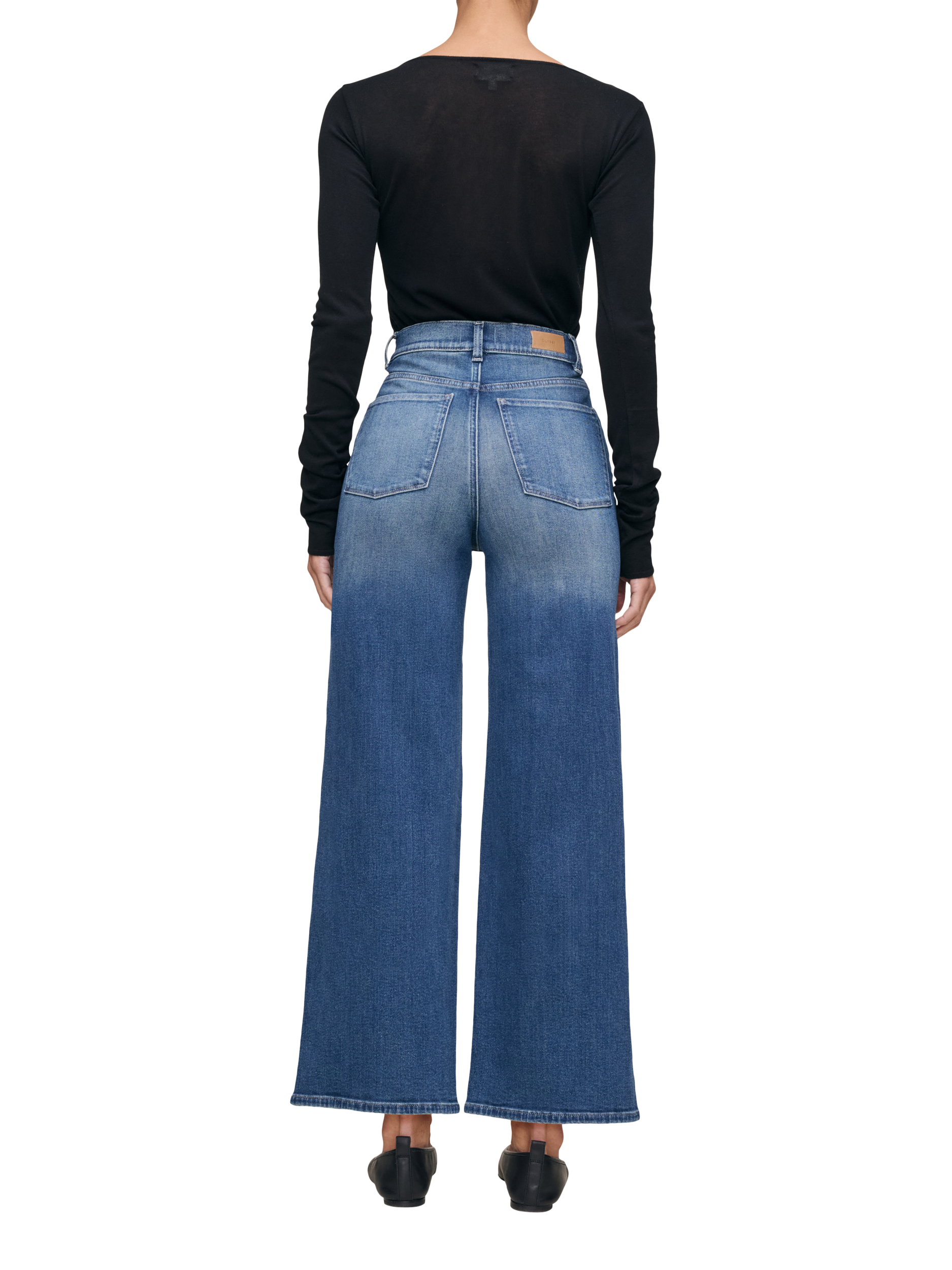 Product image 3 of 4, which shows DL1961 Hepburn High Rise Wide Leg Jeans, Oceanside, 24 (6)