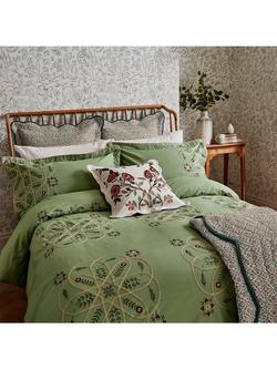 Morris & Co. Brophy Embroidery Duvet Cover Set - view 2, Green
