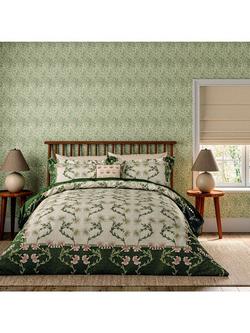 Morris & Co. Scrolling Carnation Duvet Cover Set, Green