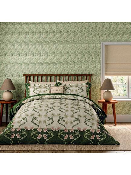 Morris & Co. Scrolling Carnation Duvet Cover Set, Green