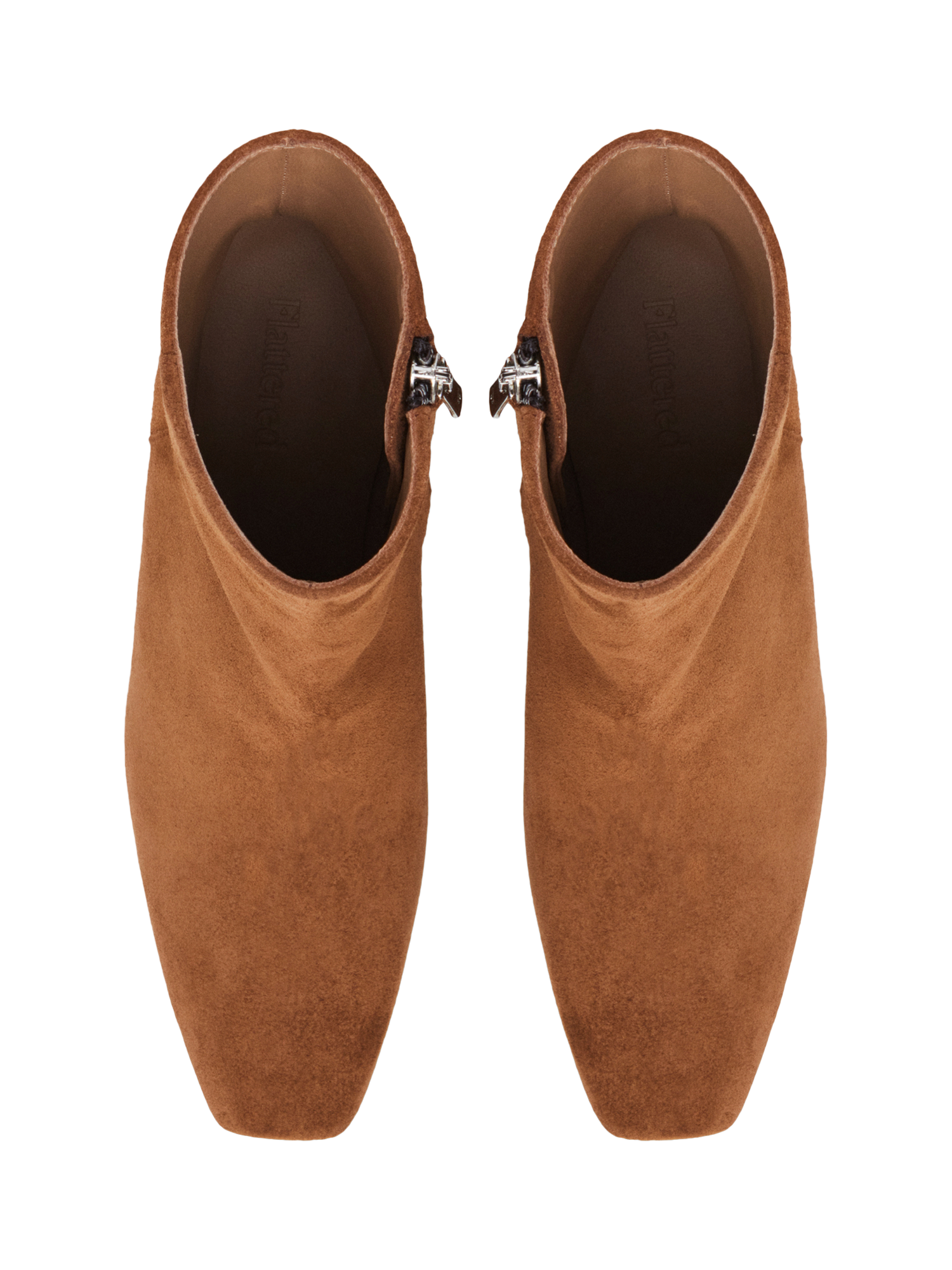 Product image 4 of 4, which shows Flattered Cay Suede Block Heel Ankle Boots, Brown, EU38